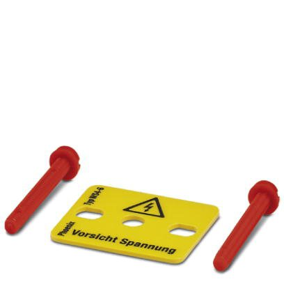 WS 4- 6 Warning plate with 2 plastic