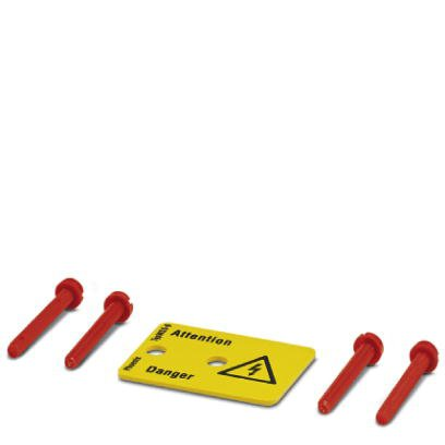 WS 5- 6 Warning plate with 2 plastic