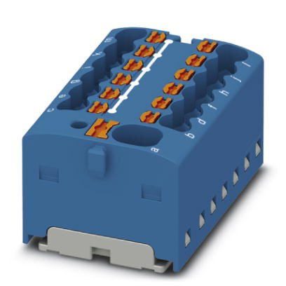 PTFIX 4/12X1 5-G BU Distribution block