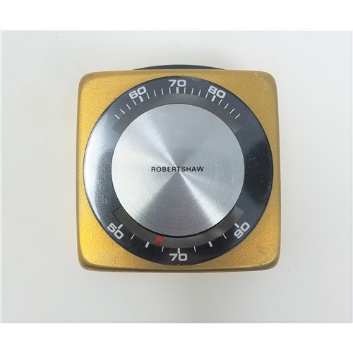 Metal Stat Cvr Brushed Brass w/ Thermome