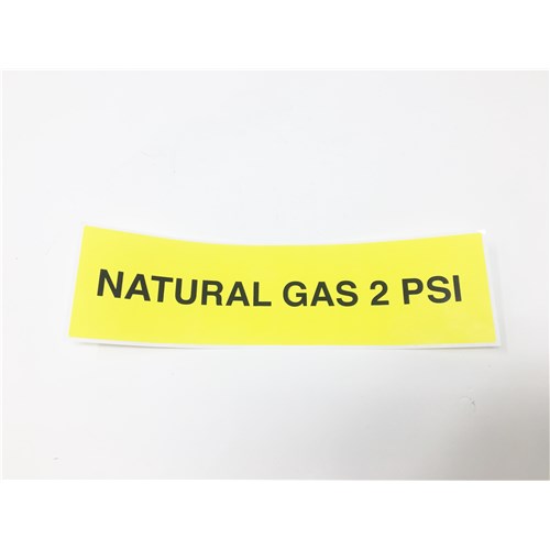 2 PSI Natural Gas Sticker