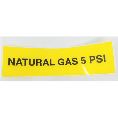 5 PSI Natural Gas Sticker