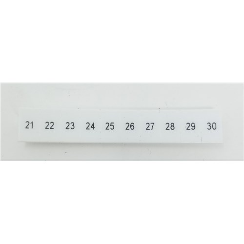 Labels,Front,Horiz,6.2mm,21 To 30 (10X)