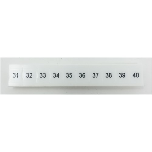 Labels,Front,Horiz,6.2mm,31 To 40 (10X)