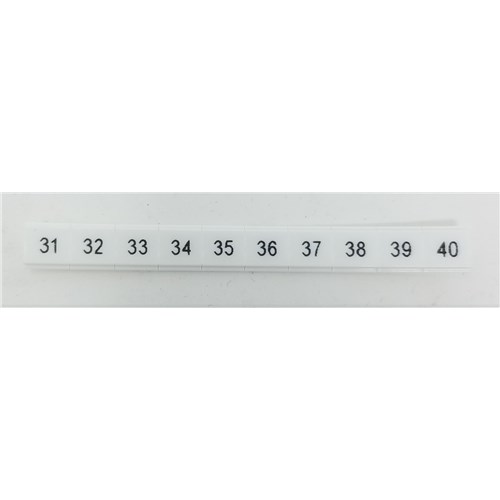 Labels,Flat,Horiz,6.2mm,31 To 40 (10X)