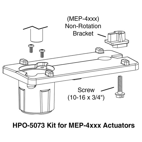 Mounting Kit; MEP-4xxx to Ball Valve