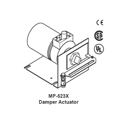 Hyd Damper Actuator 2-15Vdc Prop 120V