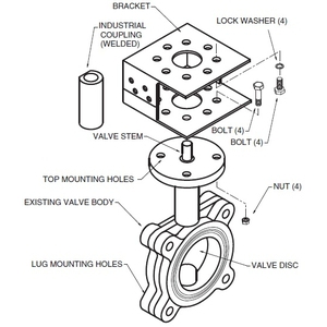 2 Way Butterfly Valve Retrofit Linkage